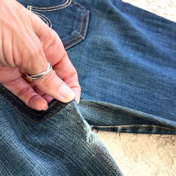 Adriano Goldschmied AG Stilt Roll Up Jeans  27 Cigarette Denim Blue Low Rise - Picture 5 of 7